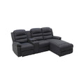 Reclining sectional sofa for living room use in fabric - 未能提供尺寸信息。